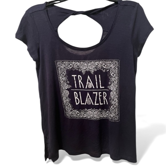 Jessica Simpson Tops - Navy Blue Jessica Simpson “Trailblazer” Top